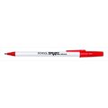 School Smart School Smart 038159 Round Refillable Stick Pen; Medium Tip; Red; Pack - 12 38159